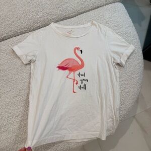 Kate Spade Flamingo Strut Your Stuff Shirt Top